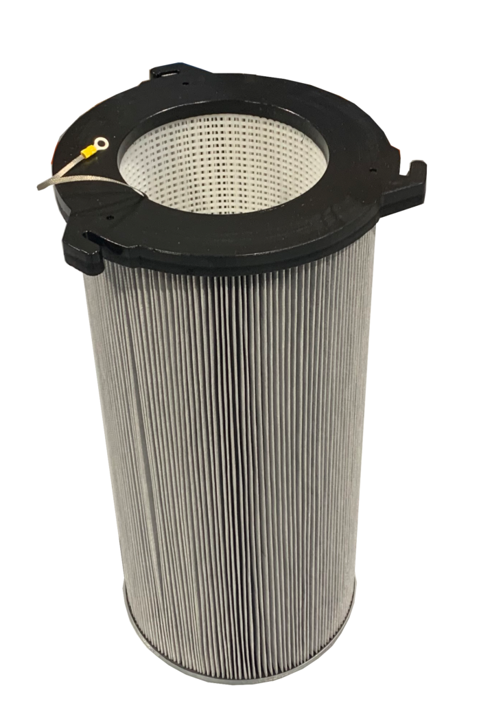 PTFE-membrane cartridge filter element for an industrial dust collector