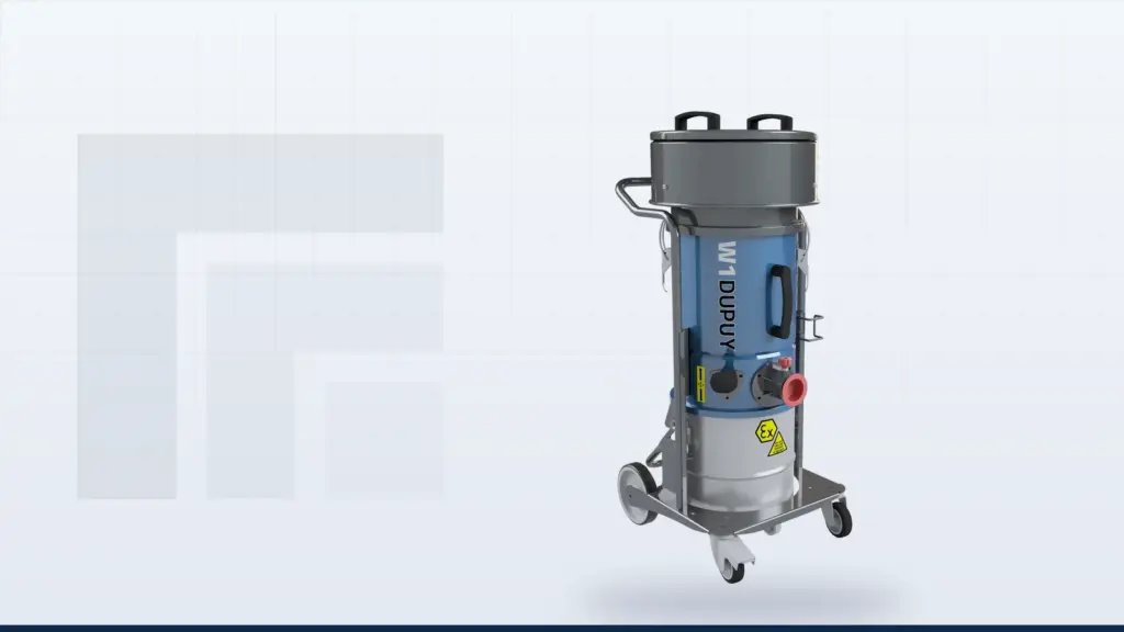 Industrial vacuum model marked for ATEX use, shown as a product