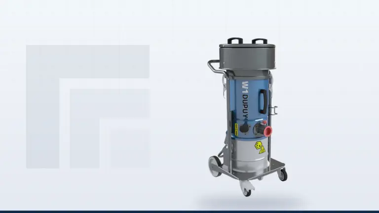 Industrial vacuum model marked for ATEX use, shown as a product