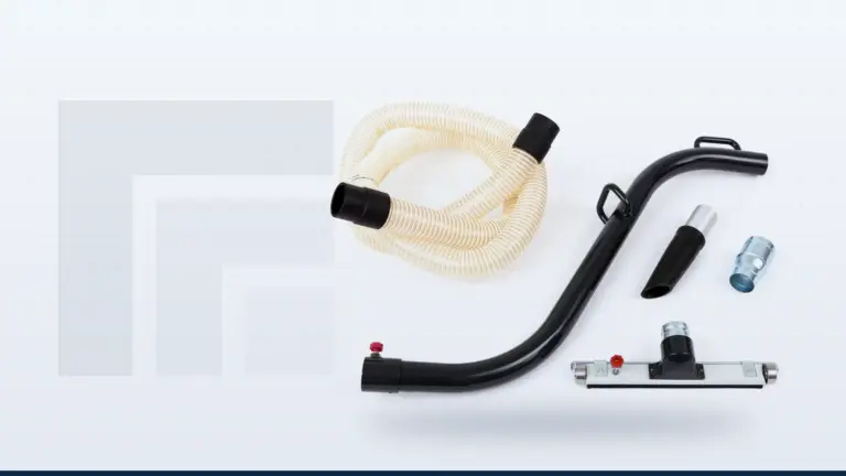 Industrial vacuum hose, wands and floor tool, the accessory kit used for injection moulding cleaning of granule spills